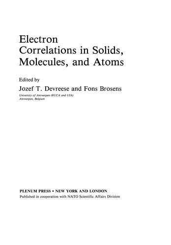 Electron Correlations in Solids, Molecules, and Atoms