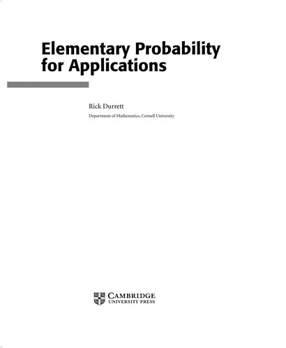 Elementary Probability for Applications
