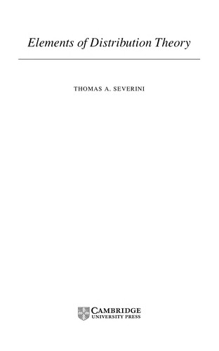 Elements of Distribution Theory