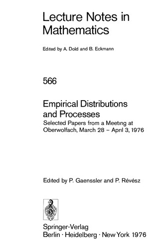 Empirical Distributions and Processes