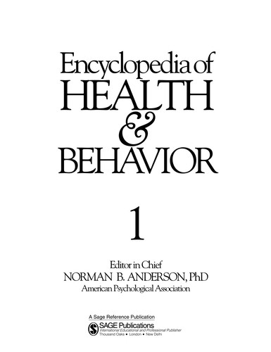 Encyclopedia of Health and Behavior