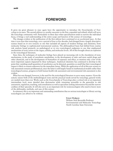 Encyclopedia of Toxicology