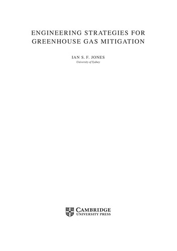 Engineering Strategies for Greenhouse Gas Mitigation