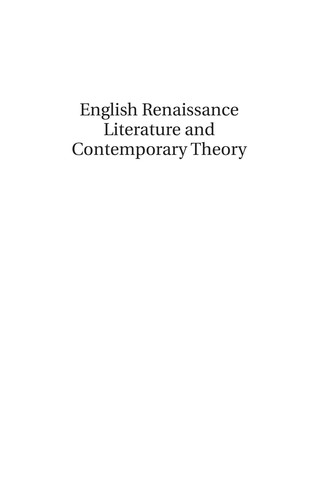 English Renaissance Literature and Contemporary Theory: Sublime Objects of Theology