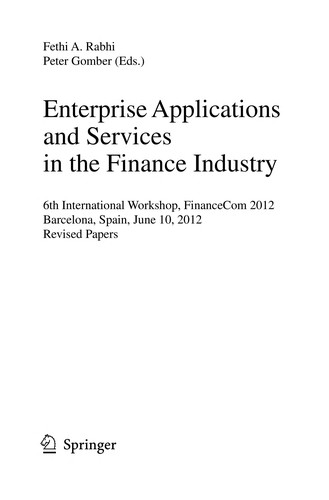 Enterprise Applications and Services in the Finance Industry