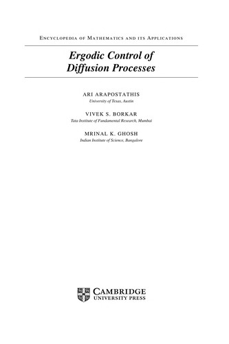 Ergodic Control of Diffusion Processes