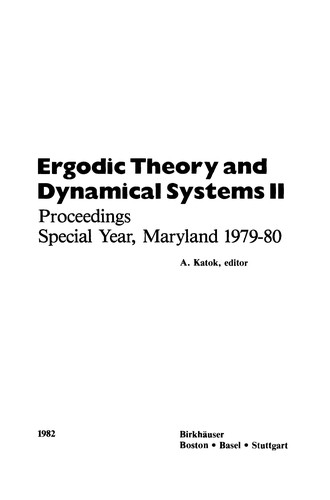 Ergodic Theory and Dynamical Systems II