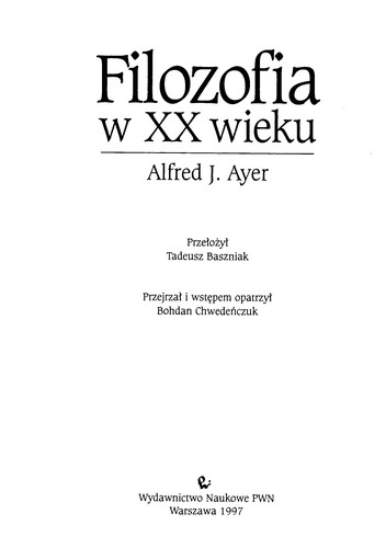 Filozofia w XX wieku