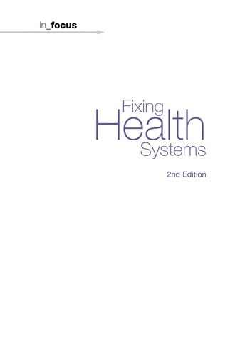 Fixing Health Systems