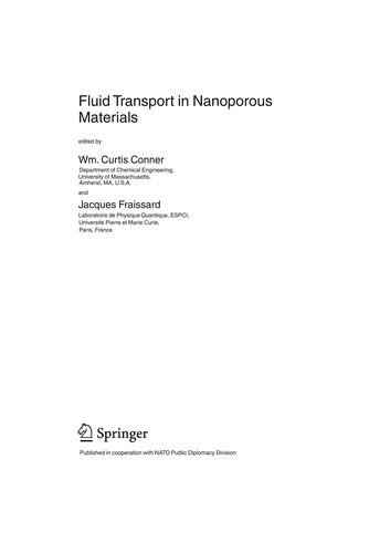 Fluid Transport in Nanoporous Materials