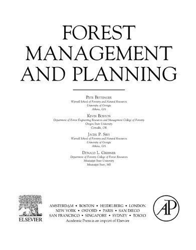 Forest Management and Planning