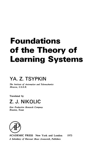 Foundations of the Theory of Learning Systems