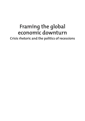 Framing the global economic downturn
