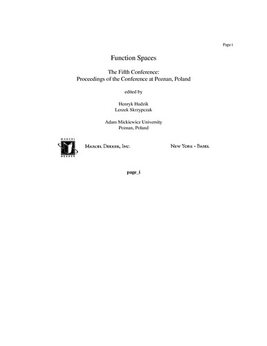 Function Spaces