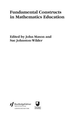 Fundamental constructs in mathematics education