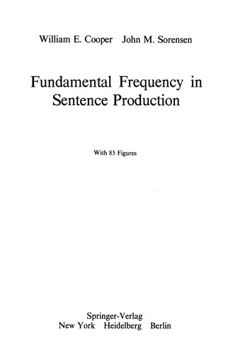Fundamental Frequency in Sentence Production