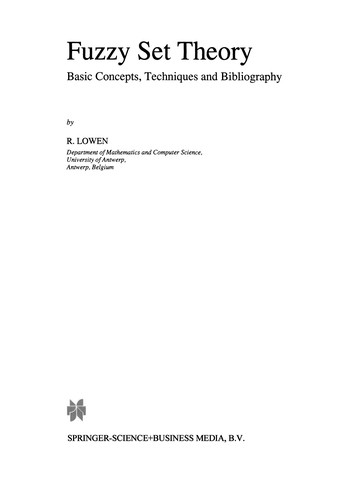 Fuzzy Set Theory