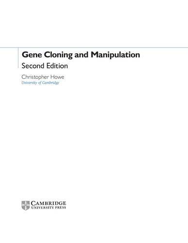 Gene Cloning and Manipulation