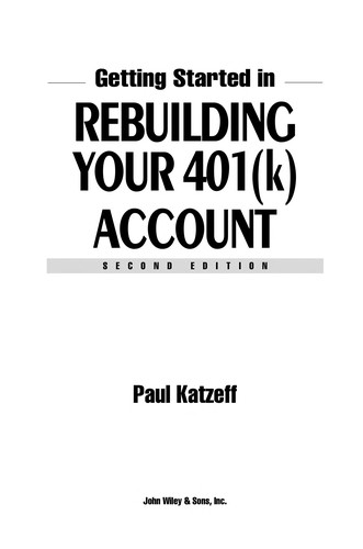 Getting started in rebuilding your 401(k) account