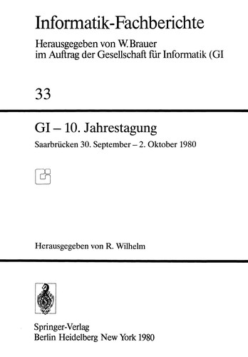 GI - 10. Jahrestagung