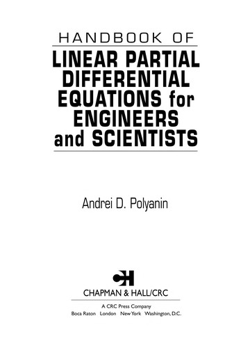 Handbook of linear partial differential equations for engineers and scientists
