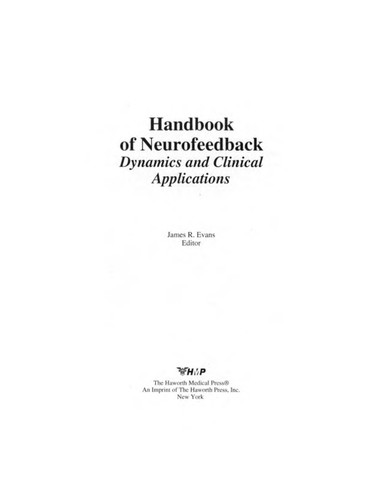 Handbook of Neurofeedback