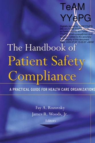 The Handbook of Patient Safety Compliance