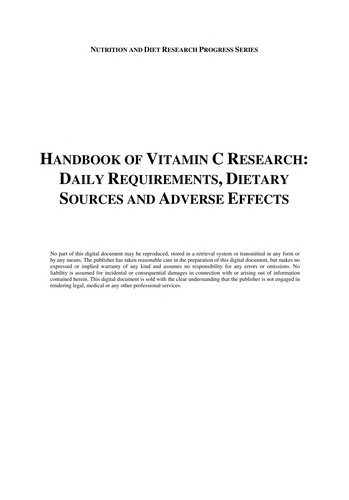 Handbook of Vitamin C Research