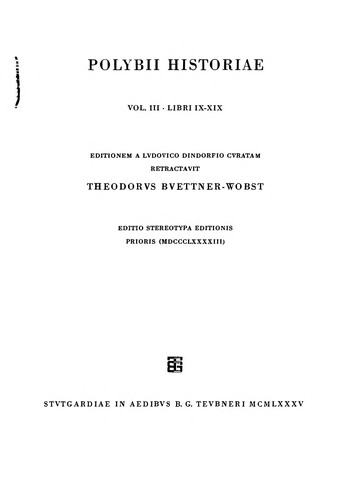 Polybii Historiae