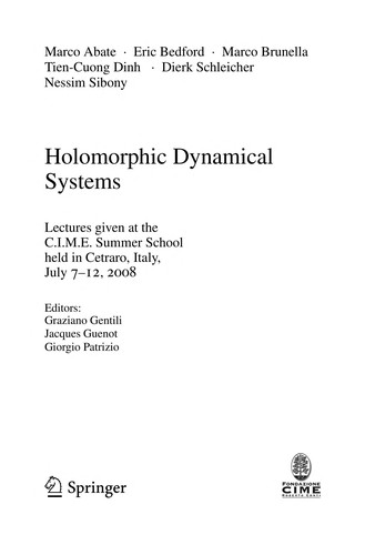 Holomorphic dynamical systems