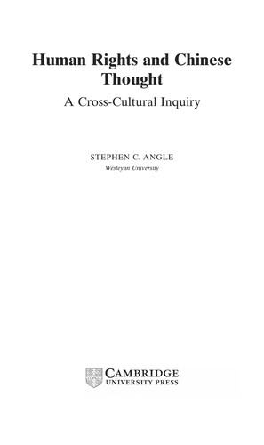Human rights and Chinese thought