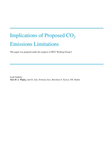 Implications of proposed CO₂ emissions limitations