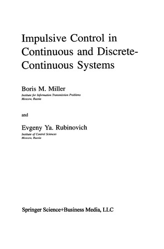 Impulsive Control in Continuous and Discrete-Continuous Systems