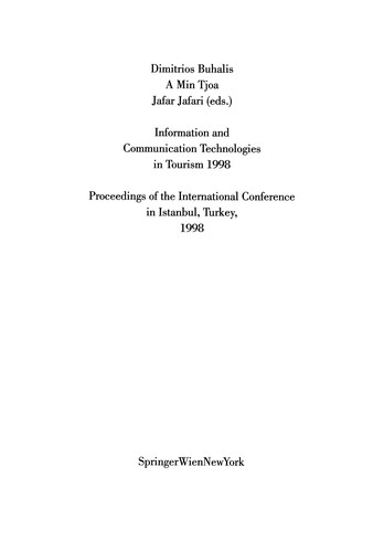 Information and Communication Technologies in Tourism 1998
