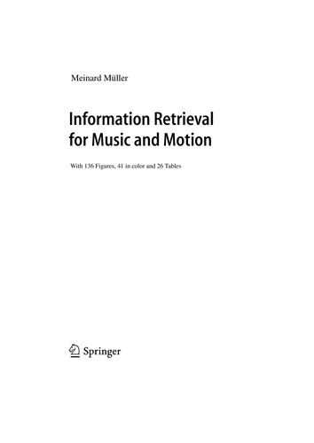 Information Retrieval for Music and Motion