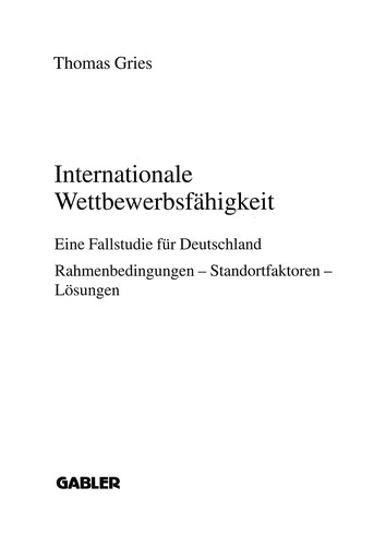 Internationale Wettbewerbsfähigkeit