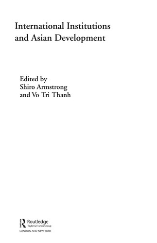 International Institutions and Asian Development