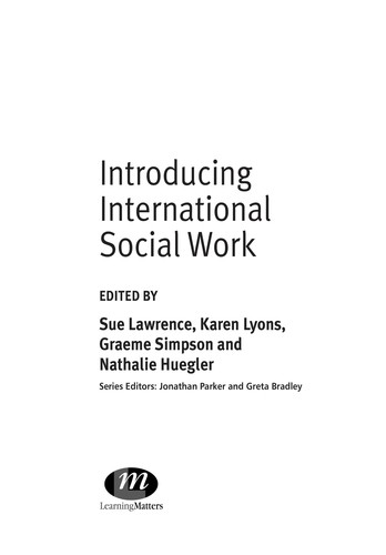 Introducing International Social Work