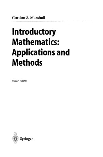 Introductory Mathematics: Applications and Methods