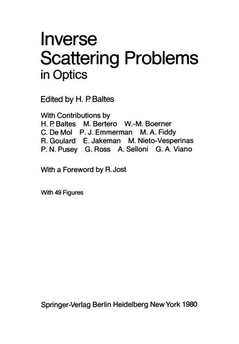Inverse Scattering Problems in Optics