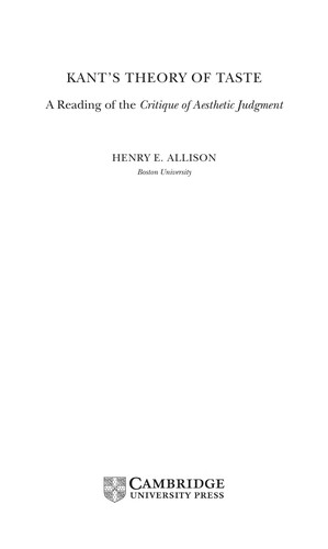Kant's theory of taste