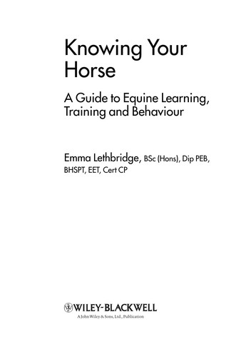 Knowing Your Horse