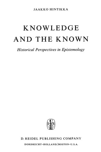 Knowledge and the Known