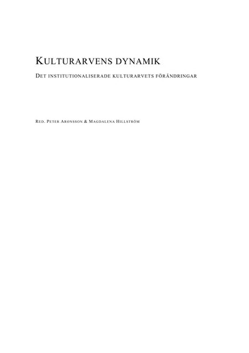 Kulturarvens dynamik