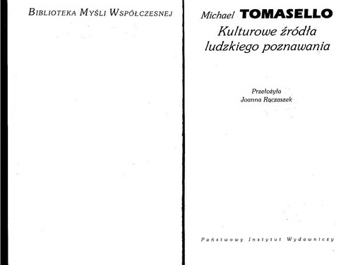 Kulturowe źródła ludzkiego poznawania