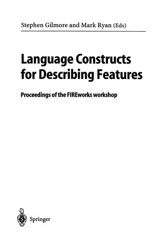Language Constructs for Describing Features