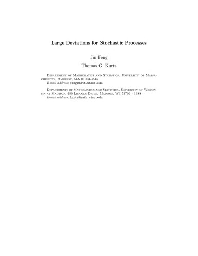 Large Deviations for Stochastic Processes