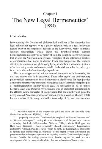 Law, Hermeneutics and Rhetoric