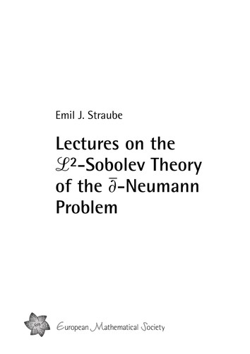 Lectures on the L2-Sobolev Theory of the [d-bar]-Neumann Problem