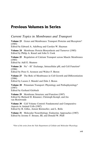 Current Topics in Membranes